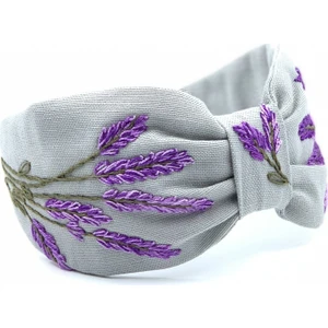 Lavanta Nakışlı Gri Taç