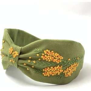 Mimoza Nakışlı Dar Kalıp Yeşil Taç