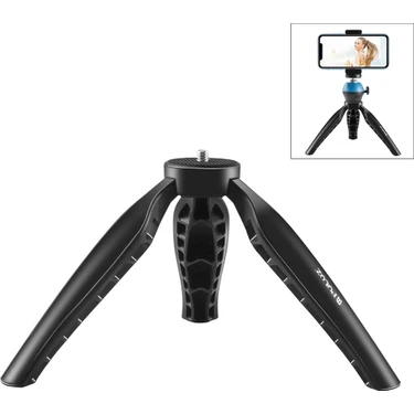 Puluzpuluz Mini Cep Abs Masaüstü Tripod Montajı Siyah (Yurt