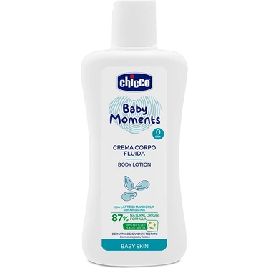 Chicco Baby Moments Doğal Bebek Vücut Losyonu 200 ml – Hassas Ciltler İçin Yumuşatıcı ve