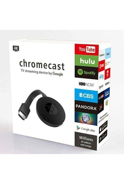 Chromecast Tv Görüntü ve Ses Aktarım 4K HDMI Wi-Fi Kablosuz Adaptör