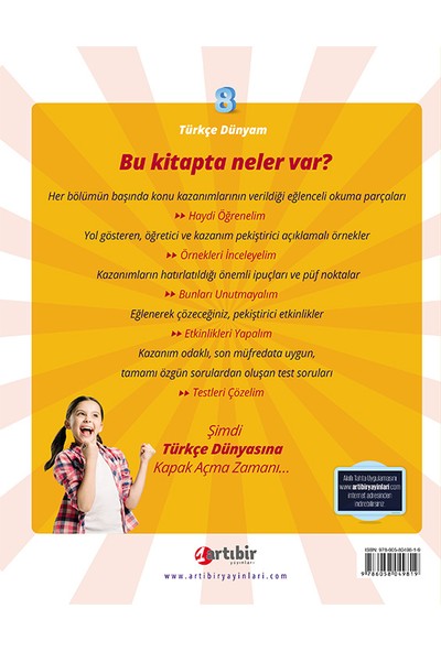 Artıbir Yayınları 8. Sınıf Türkçe Dünyam Konu Anlatımı ve Soru Bankası Artıbir Yayınları