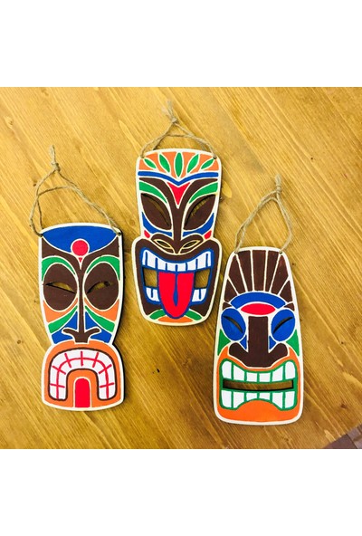 Art İnside Afrika Maskesi Temalı Ahşap Boyama Tuval Seti Hobi Kiti
