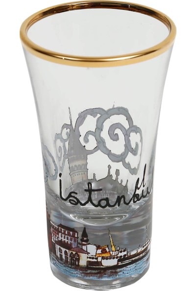 Müzeden Al Galata Kulesi Desenli Shot Bardağı