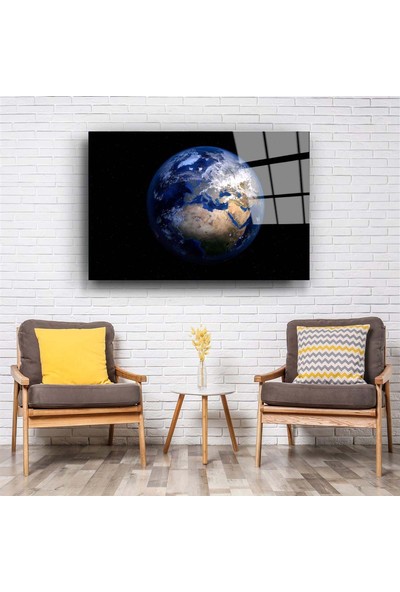 Aras Glass Art Dünya 2 Cam Tablo