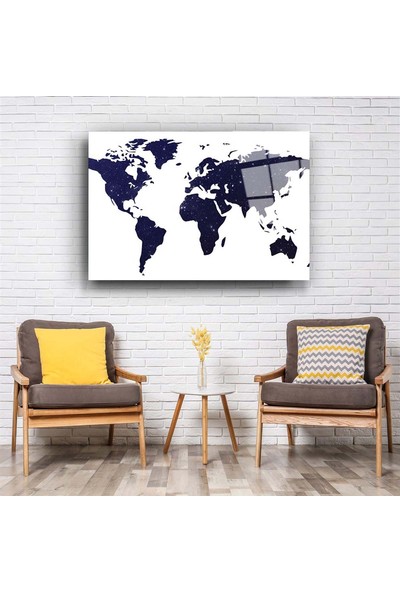 Aras Glass Art Dünya 5 Cam Tablo