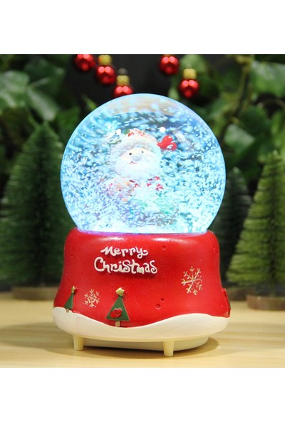 Hediye Biziz Yılbaşı Noel Kar Küresi Christmas Işıklı, Müzikli ve Kar Motorlu Mega Boy Kar Küresi Premium