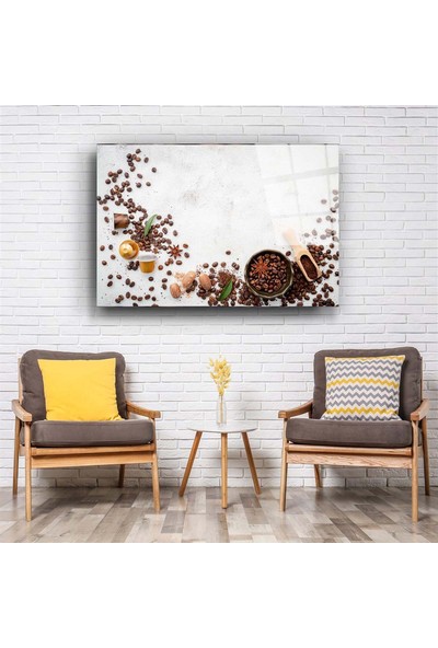 Aras Glass Art Kahve Çekirdeği 2 Cam Tablo