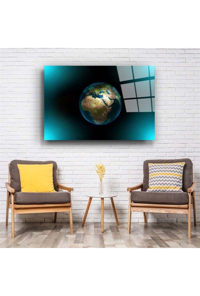 Aras Glass Art Dünya 6 Cam Tablo