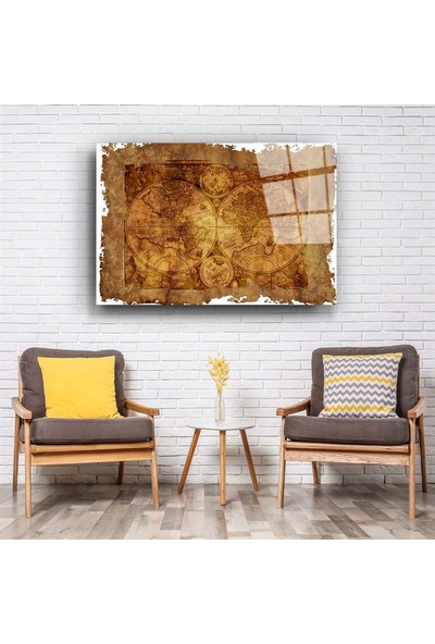 Aras Glass Art Harita 3 Cam Tablo