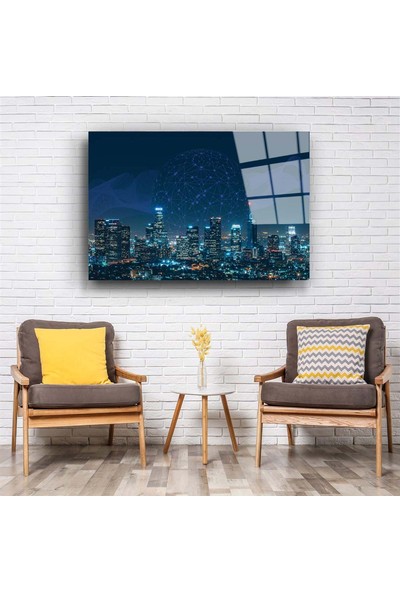 Aras Glass Art Şehir 3 Cam Tablo