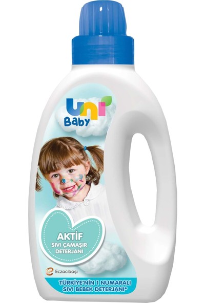 Uni Baby Sıvı Çamaşır Deterjanı 1500ML Aktif+Yumuşatıcı 1500ML Hassas/hipoalerjenik Karma (2 Li Set)