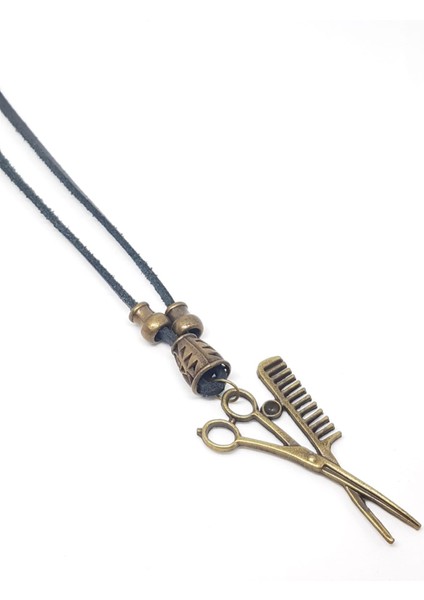 Kuaför Tarak Makas Saç Kesim Kolye