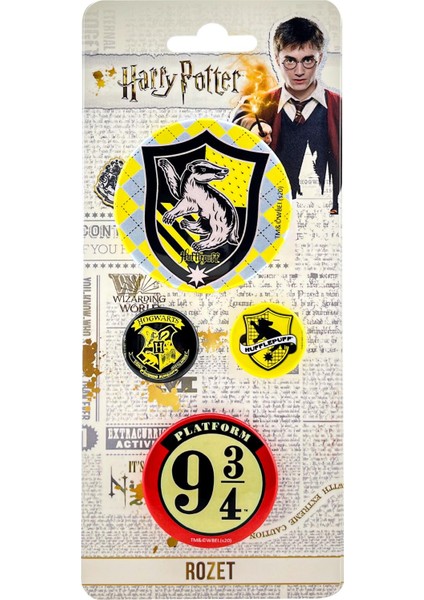 Harry Potter Hufflepuff Rozet 4 Adet