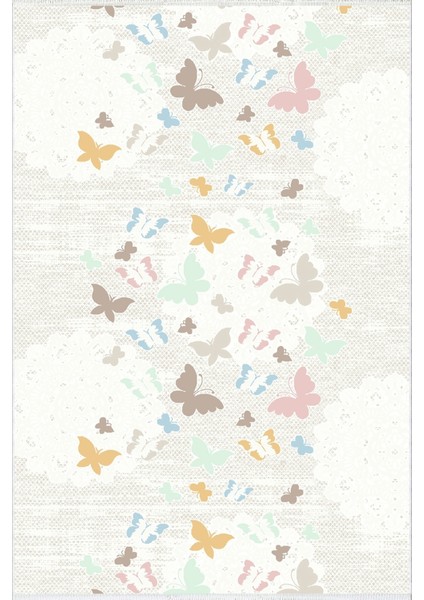 Yolluk Mutfak Halısı Kelebek Bej Ekru Kaymaz Kesme Yıkanabilir Ince Dijital Baskı Koridor Halısı fiyatları