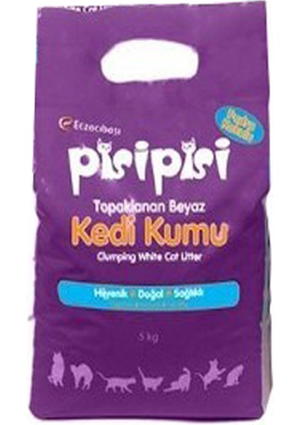 Eczacıbaşı Pisipisi Kalın Taneli Doğal Kedi Kumu 10 kg (12 Lt)