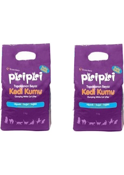 Eczacıbaşı Pisipisi Kalın Taneli Kedi Kumu 10 kg (12 Lt) x 2 Adet