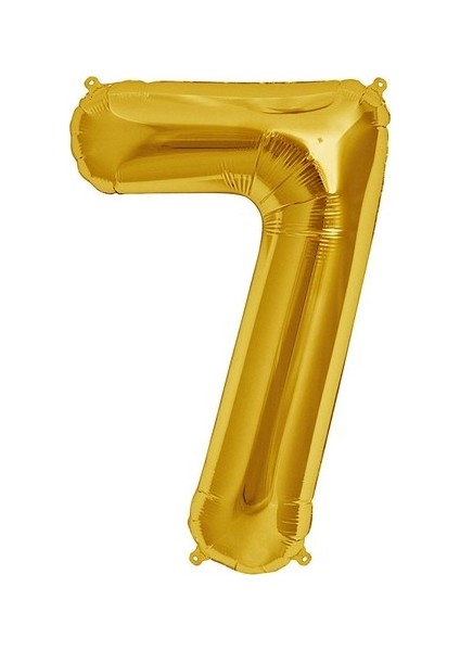 Şekilli Supershape Gold Rakam Folyo Balon 7 Numara