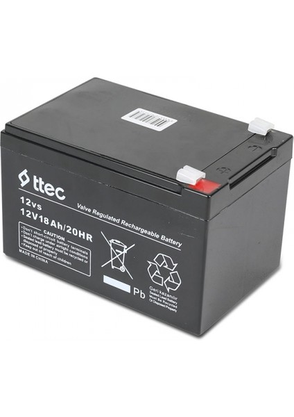 Ttec 12V 18A Base Bakımsız Kuru Akü Elektrikli Bisiklet