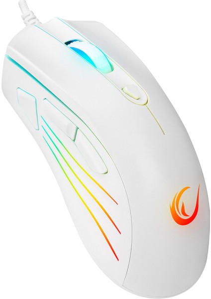 SMX-R33 Limbo Makrolu Beyaz 6400DPI RGB Ledli Drag Click Mouse