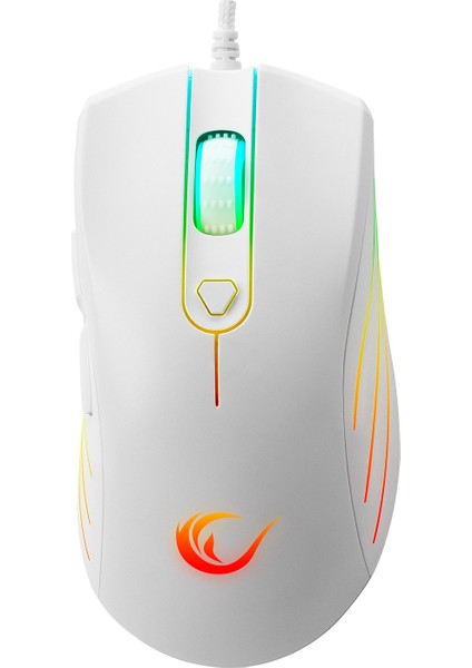 SMX-R33 Limbo Makrolu Beyaz 6400DPI RGB Ledli Drag Click Mouse