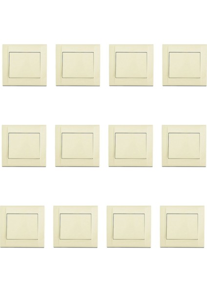 Defne Krem Anahtar Çerçeve Dahil 12'li Set