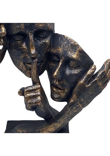 Görmedim Duymadım Bilmiyorum Polyester Malzemeden Dekoratif Üç Yüzlü Mask fiyatları