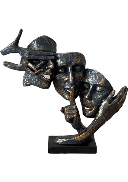 Görmedim Duymadım Bilmiyorum Polyester Malzemeden Dekoratif Üç Yüzlü Mask modelleri