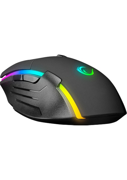 SMX-52 BROKER Usb Siyah RGB Işıklı 7200 Dpi Gaming Oyuncu Mouse