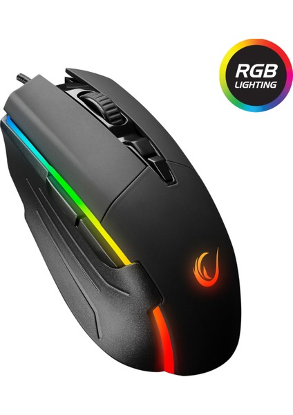 SMX-52 BROKER Usb Siyah RGB Işıklı 7200 Dpi Gaming Oyuncu Mouse