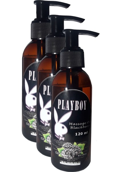 Blackberry Flavored Massage Oil Böğürtlen Aromalı Vücut Masaj Yağı 120 ml 3 Adet