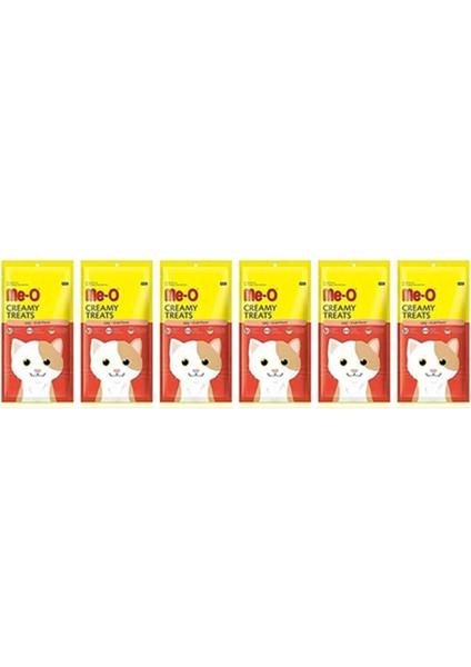 Me-O 6 Al 5 Öde Yengeçli Kremalı Sıvı Kedi Ödül Maması 4X15 gr