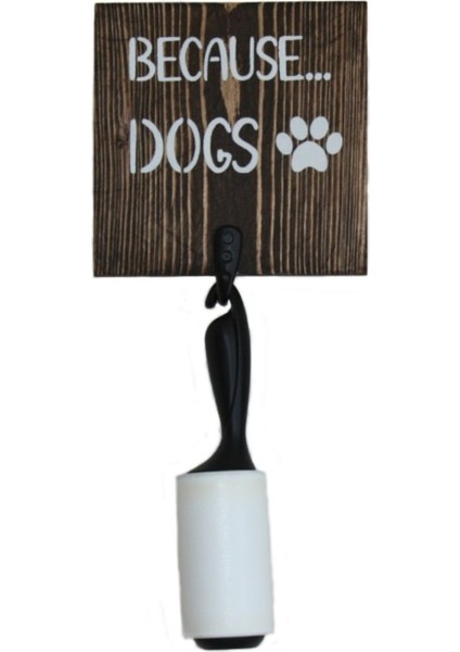 Ahşap Tüy Toplayıcı - Roller Askısı (Köpek)