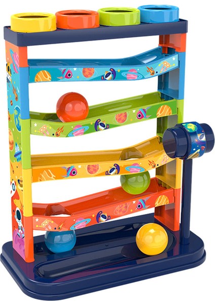 Çocuklar Haddeleme Topu Bırak Oyuncak Bebek Toddlers 5 Katmanlı Kule (Yurt Dışından)