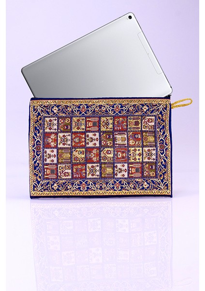 Mottif Istanbul Simli Desing Otantik Tablet Kılıfı Fuşya