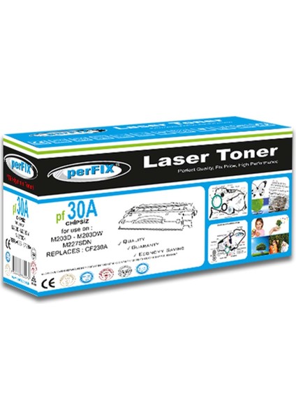 Chipsiz Pf 30A-CF230A Toner 1,6k
