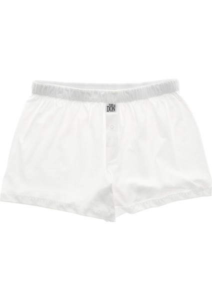 Erkek Düz Beyaz Regular Boxer