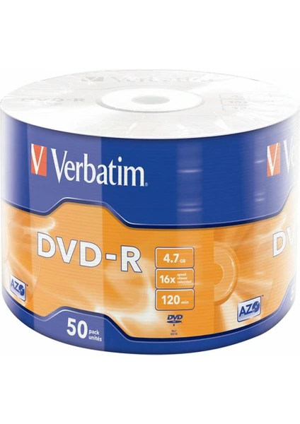 Dvd-R 4.7 GB Shirink Box 12 Paket (1koli)