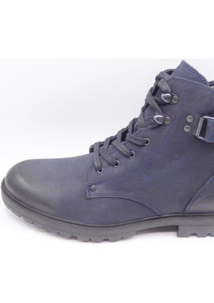 King Shoes Büyük Numara Erkek Bot FK62268 Lacivert fırsatları
