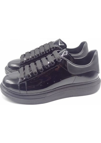 Büyük Numara Siyah Rugan Ayakkabı modelleri