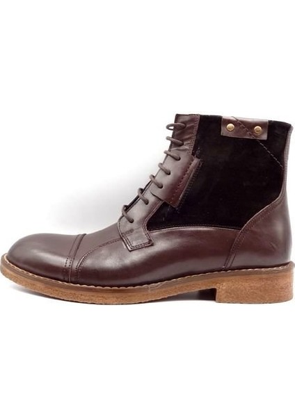 King Shoes Kahverengi Deri Erkek Şık Postal fiyatları