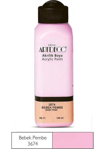 Akrilik Boya 140 ml Bebek Pembe 3674