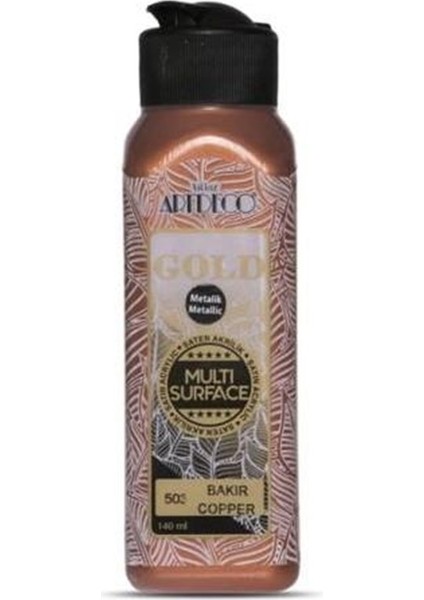 Metalik Akrilik Boya Gold Multi-Surface 140 ml Bakır