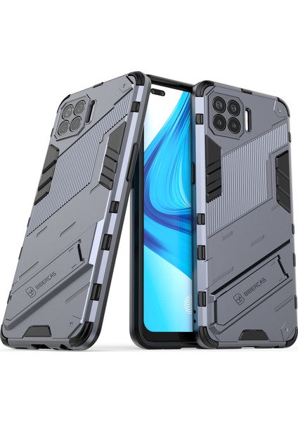 Oppo F17 Pro Için Standlı Ince Sert Pc Tpu Düşme Önleyici Koruyucu Kılıf (Yurt Dışından)