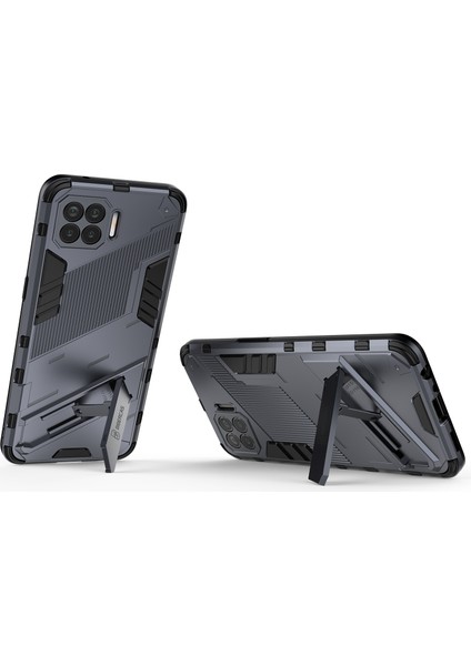 Oppo F17 Pro Için Standlı Ince Sert Pc Tpu Düşme Önleyici Koruyucu Kılıf (Yurt Dışından)