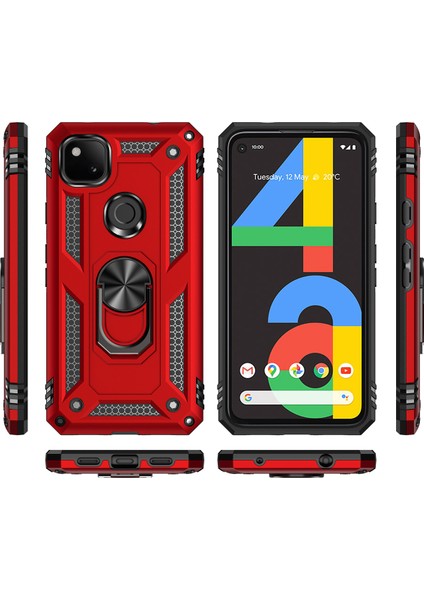Google Pixel 4A Için Çift Katmanlı Halkalı Standlı Kılıf (Yurt Dışından) fiyatları