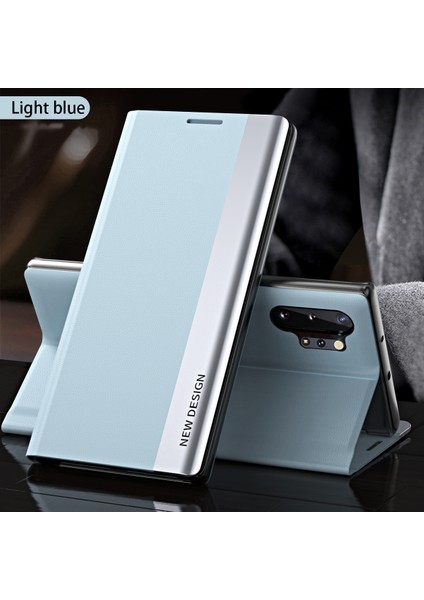 Samsung Galaxy Note 10+ / Note 10 Plus Için Ince Flip Deri Manyetik Kılıf (Yurt Dışından) fiyatları