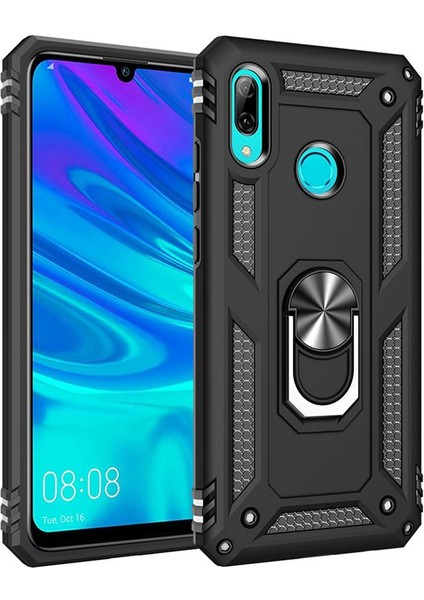 Huawei P 2019 / Honor 10 Lite Için Çift Katmanlı Halkalı Standlı Shockproof Kılıf (Yurt Dışından)