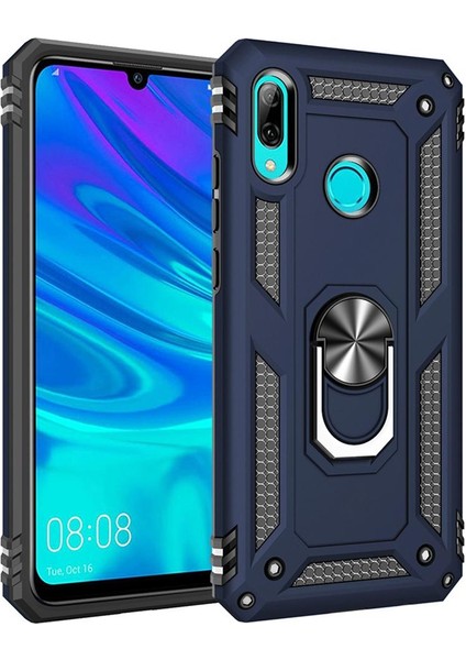 Huawei P 2019 / Honor 10 Lite Için Çift Katmanlı Halkalı Standlı Shockproof Kılıf (Yurt Dışından)