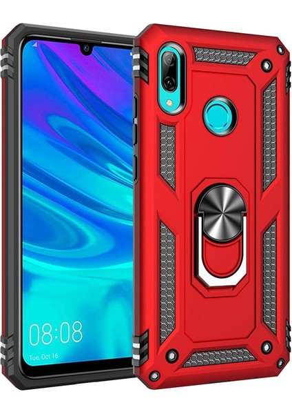 Huawei P 2019 / Honor 10 Lite Için Çift Katmanlı Halkalı Standlı Shockproof Kılıf (Yurt Dışından)